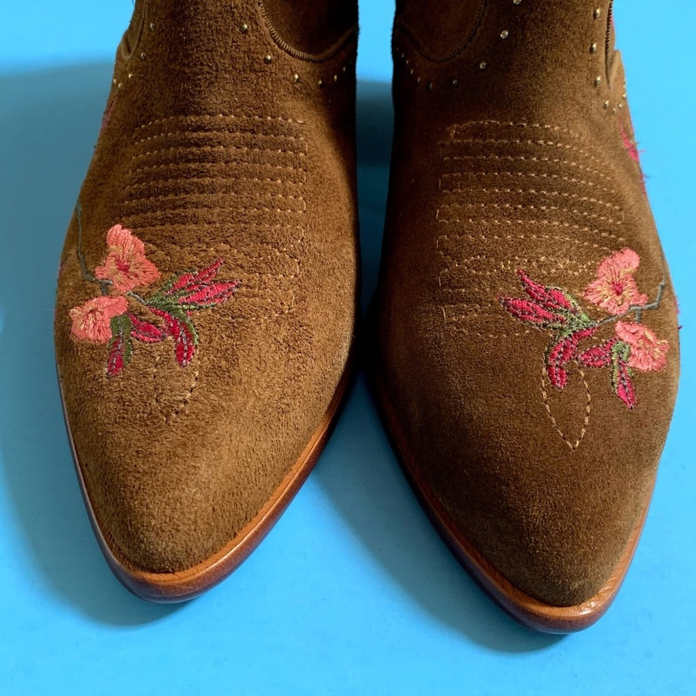 Ash | Heidi Embroidered Western Ankle Booties - Picture 6 of 8